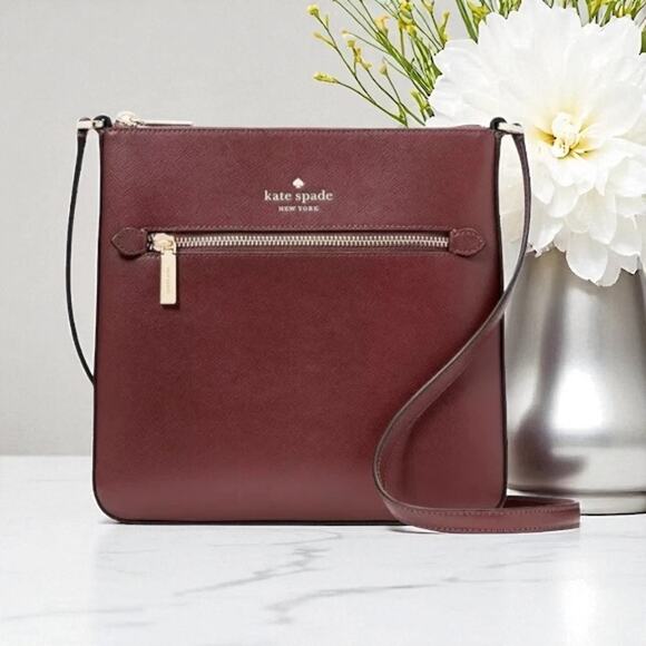 Kate Spade Sadie North South Crossbody in Grenache Leather k7379 - Picture 1 of 4